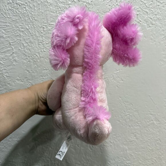9”  Pink Axolotl Plush Wearing Ripleys Purple Hoody Shirt Stuffed Animal - Picture 3 of 3
